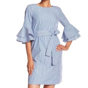 Nine West Blue and White Striped Dress